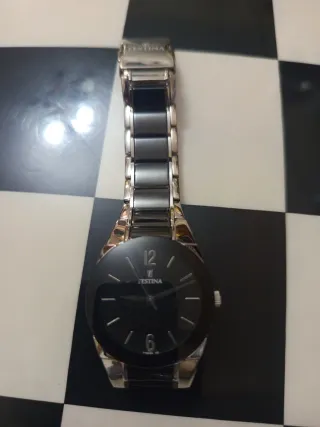 Reloj Mujer Festina F16543/2 Negro y Plata