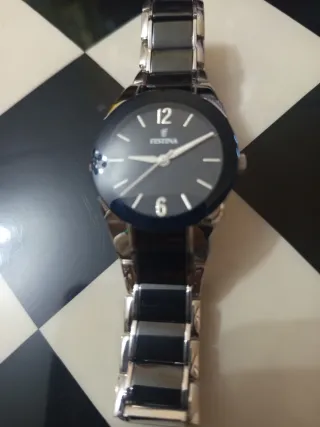 Reloj Mujer Festina F16543/2 Negro y Plata