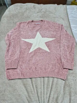 Jersey rosa con estrella blanca Talla M