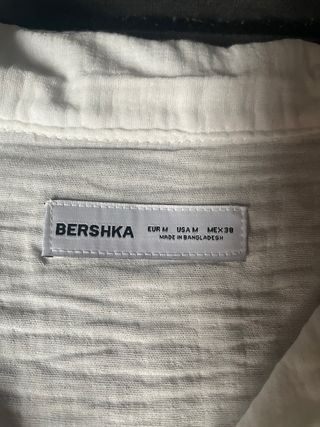 Camisa blanca Bershka - Talla M