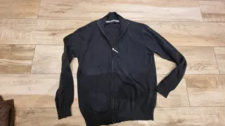 Cardigan uomo nero con zip Take Off