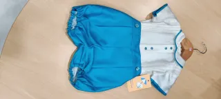 Lote de Trajes de arras niño blanco y rojo marino
