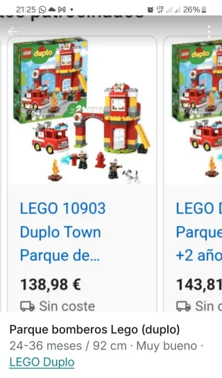 Lego Duplo Parque Bomberos 10903