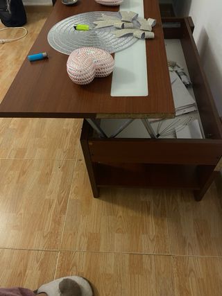 Mesa de centro madera y cristal