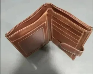 Cartera monedero cuero marrón