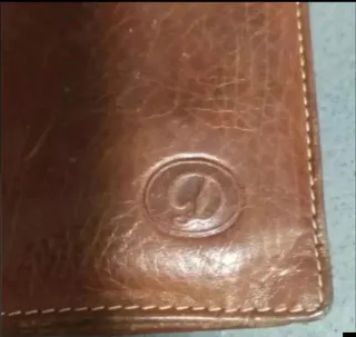 Cartera monedero cuero marrón