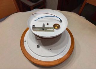 Lámpara Techo de Madera y Cristal