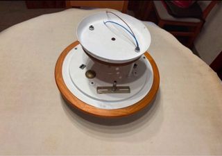 Lámpara Techo de Madera y Cristal