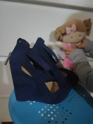 Sandalias Cuña Azul Marino