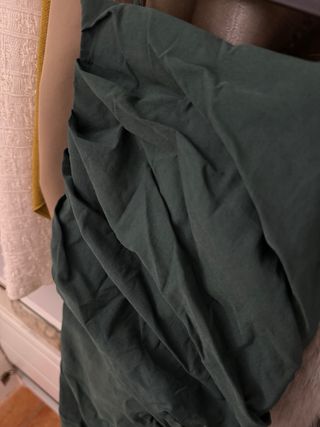 Vestido Zara corto drapeado verde