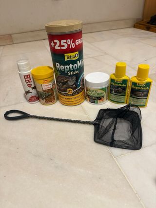 Acuario Tortugas con Plantas y Roca