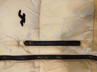 Abrigo Hollister Beige Plumas