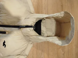 Abrigo Hollister Beige Plumas