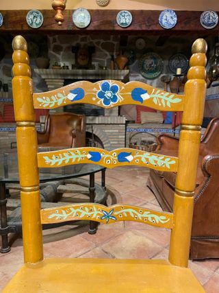 4 Sillas Sevillanas Pintadas a Mano