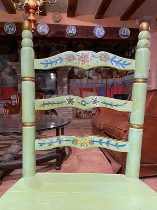 4 Sillas Sevillanas Pintadas a Mano