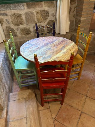 4 Sillas Sevillanas Pintadas a Mano