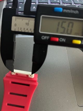 Correa de reloj caucho rojo 20mm