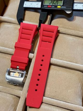 Correa de reloj caucho rojo 20mm