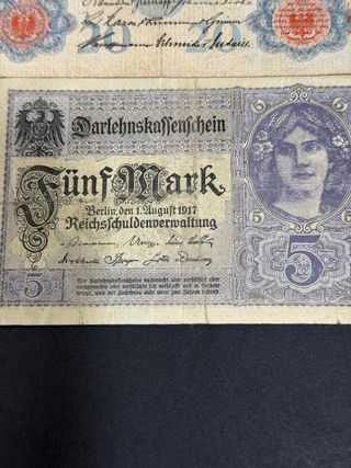 Lotes de Billetes Alemanes Antiguos 1914