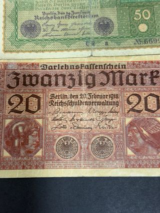 Lotes de Billetes Alemanes Antiguos 1914