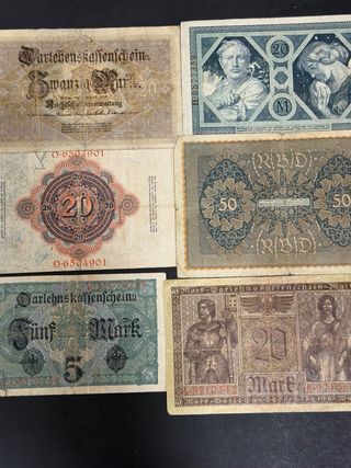 Lotes de Billetes Alemanes Antiguos 1914