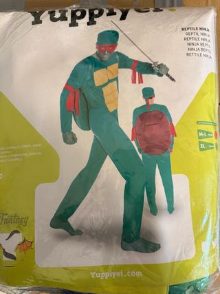 Disfraz Tortuga Ninja Yuppiyei Hombre Talla M-L