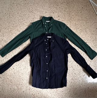 Camisas ZARA Hombre (azul Marino y Verde)