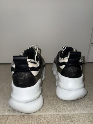 Versace Chain Reaction Zapatillas Negras Blancas