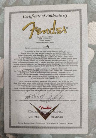 Fender Stratocaster 54 Masterbuilt Dennis Galuszka