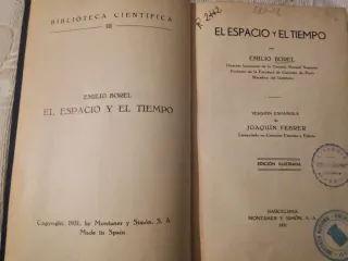 Antiguo libro de EMILIO BOREL,1931