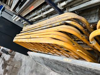 Valla móvil construcción 2,50m metal amarillo