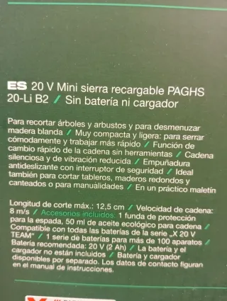 Minimotosierra Parkside