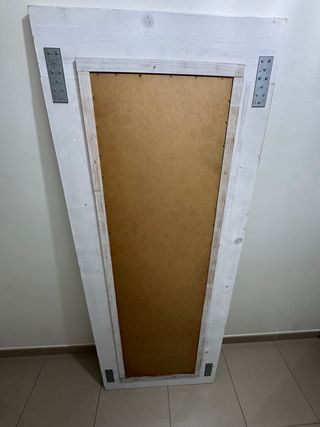 Espejo Marco Madera Blanco Envejecido