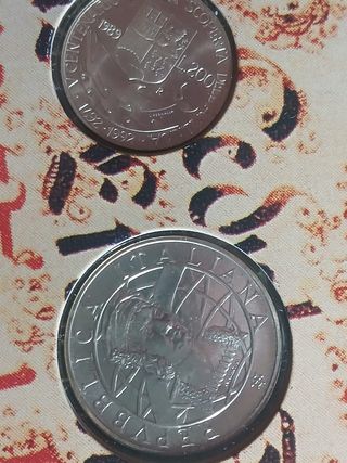 1° EMISSIONE 200 E 500 LIRE 1989 argento