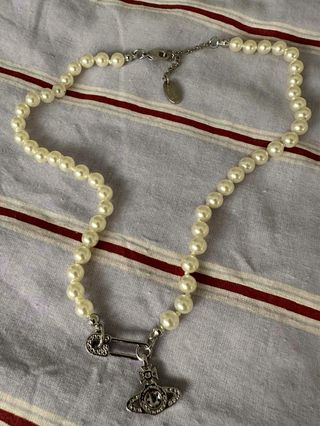 Collar Lucrece Pearl Plateado Vivienne Westwood