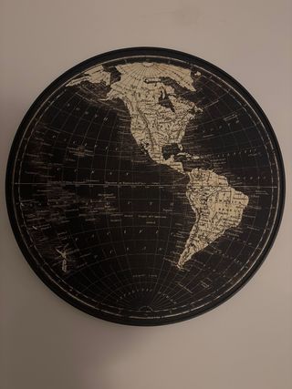 Cuadro Mapa Mundo Redondo Maison du Monde