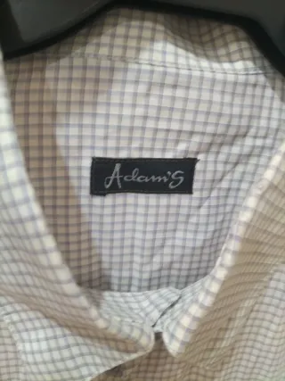 Camisa Adams Talla XL Cuadros Rosa y Blanco