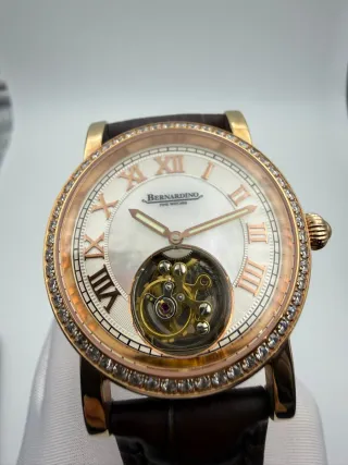 Orologio BERNARDINO Tourbillon Lunetta Cristallo