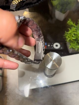 Reloj Hombre Cronógrafo Azul Plateado