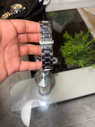 Reloj Hombre Cronógrafo Azul Plateado