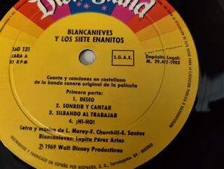 Vinilo Blancanieves y los Siete Enanitos Disney