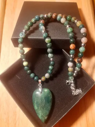 Collar Corazón Ágata India