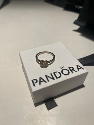 Anillo Pandora Corazón Oro Rosa 14k