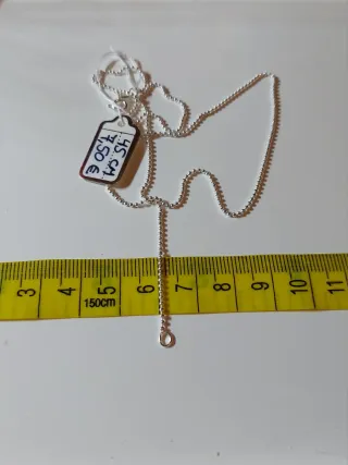 Cadena de Plata de Ley de 45cm