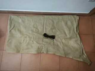 Toldo de tela color arena