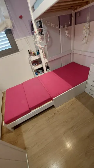 Cama litera con escritorio y sillón convertible