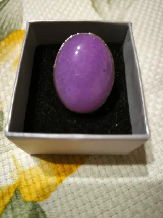 Anillo Plata con Piedra Morada