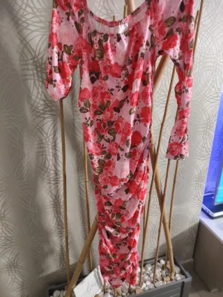 Vestido floral rosaXL