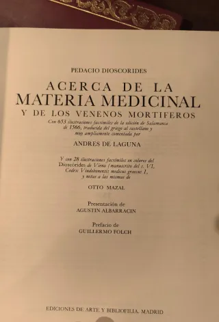 DIOSCORIDES  FACSIMIL, CODICE.