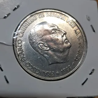 Moneda 100 Ptas Franco 1966 Plata